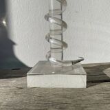 Silver-plated metal candlestick signed Alessandro Albrizzi 1970