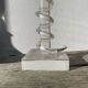 Silver-plated metal candlestick signed Alessandro Albrizzi 1970