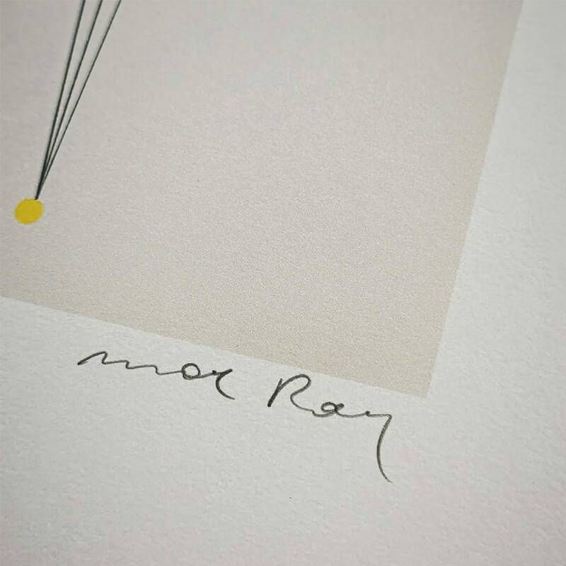 Limited edition lithograph by Man Ray, 1970s. Signed by the author and numbered in pencil.