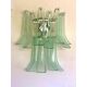 Contemporary Green-Wather Murano Glass "Selle" Wall Sconces in Mazzega Style - A Pair