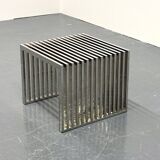 Eichholtz Carlisle side table in polished stainless steel