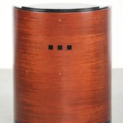 Mobile side table / bar table with black glass tops