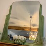 Miroir art déco vert