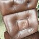 Scandinavian leather and wood armchair Kengu armchair Elsa & Nordahl Solheim- Rykken