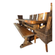 Monastery set in solid oak – table 2.60 m, benches and chairs