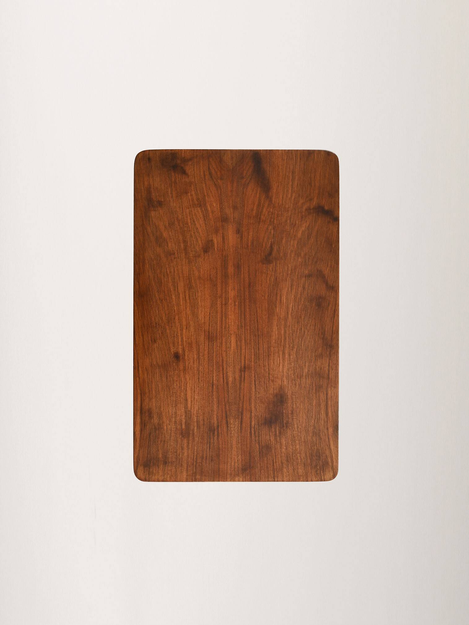 Scandinavian bedside table with slatted shelf