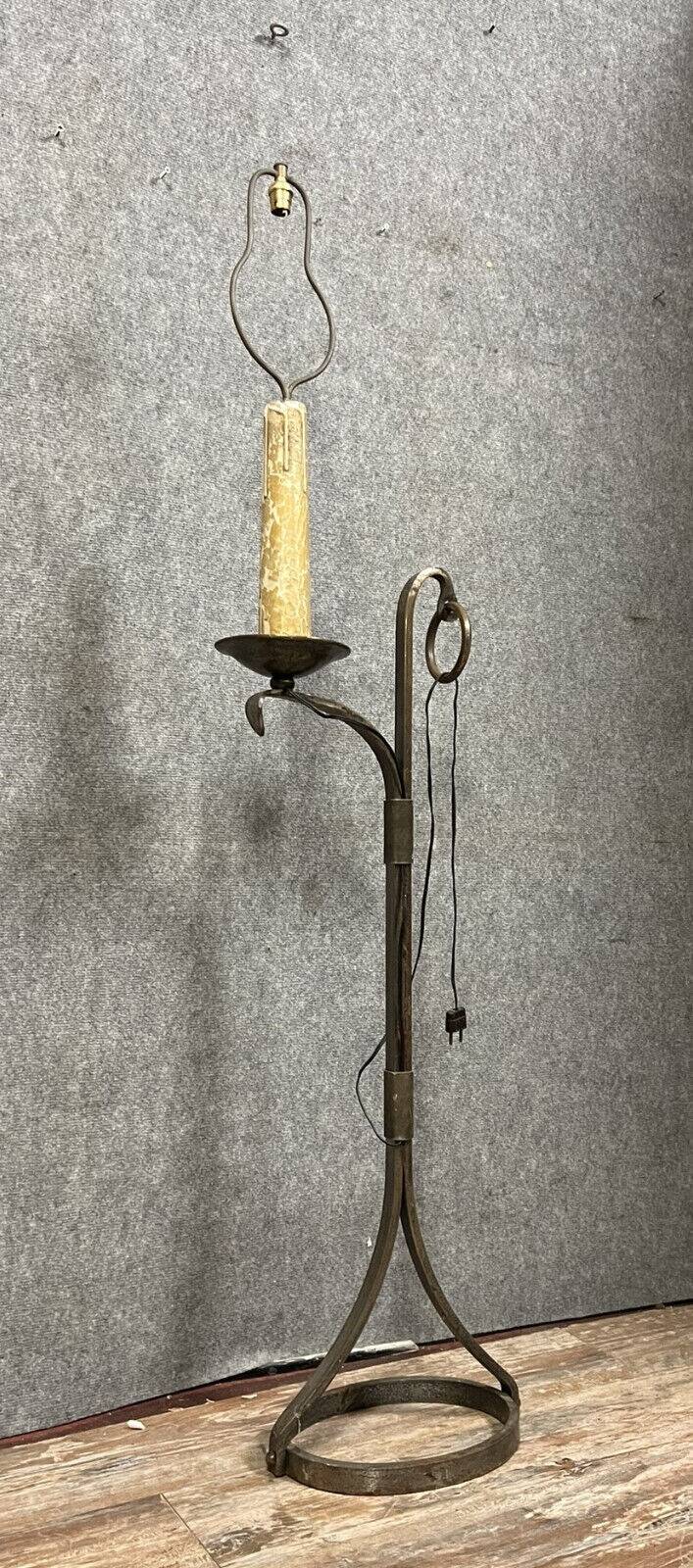 Jean-Pierre Ryckaert: wrought iron floor lamp in the shape of a torchiere circa 1950