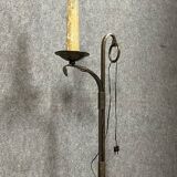 Jean-Pierre Ryckaert: wrought iron floor lamp in the shape of a torchiere circa 1950