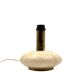 Travertine & brass table lamp base, Italy 1970s