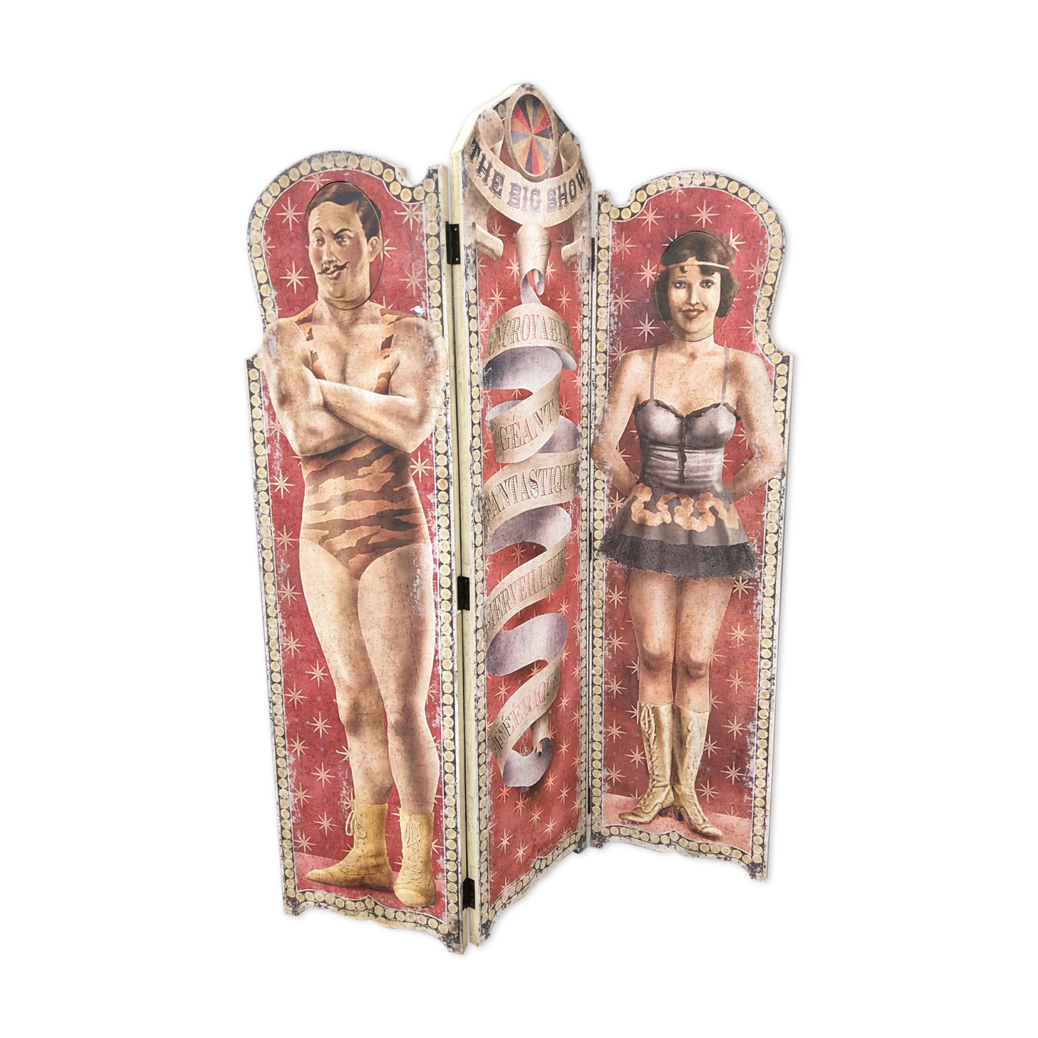 Vintage wood theme screen circus