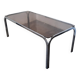 Table basse chrome, verre fumé