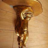 Shelf , Wall console gilded cherub
