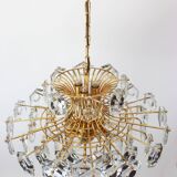 Large gilded brass and crystal chandelier by Kinkeldey, Germany, 1960s.