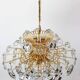 Large gilded brass and crystal chandelier by Kinkeldey, Germany, 1960s.