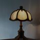 Wood and glass table lamp by Asmuth Leuchten