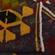 Geometric Pattern Burgundy  Turkish Vintage Kilim Rug, 188x338 Cm