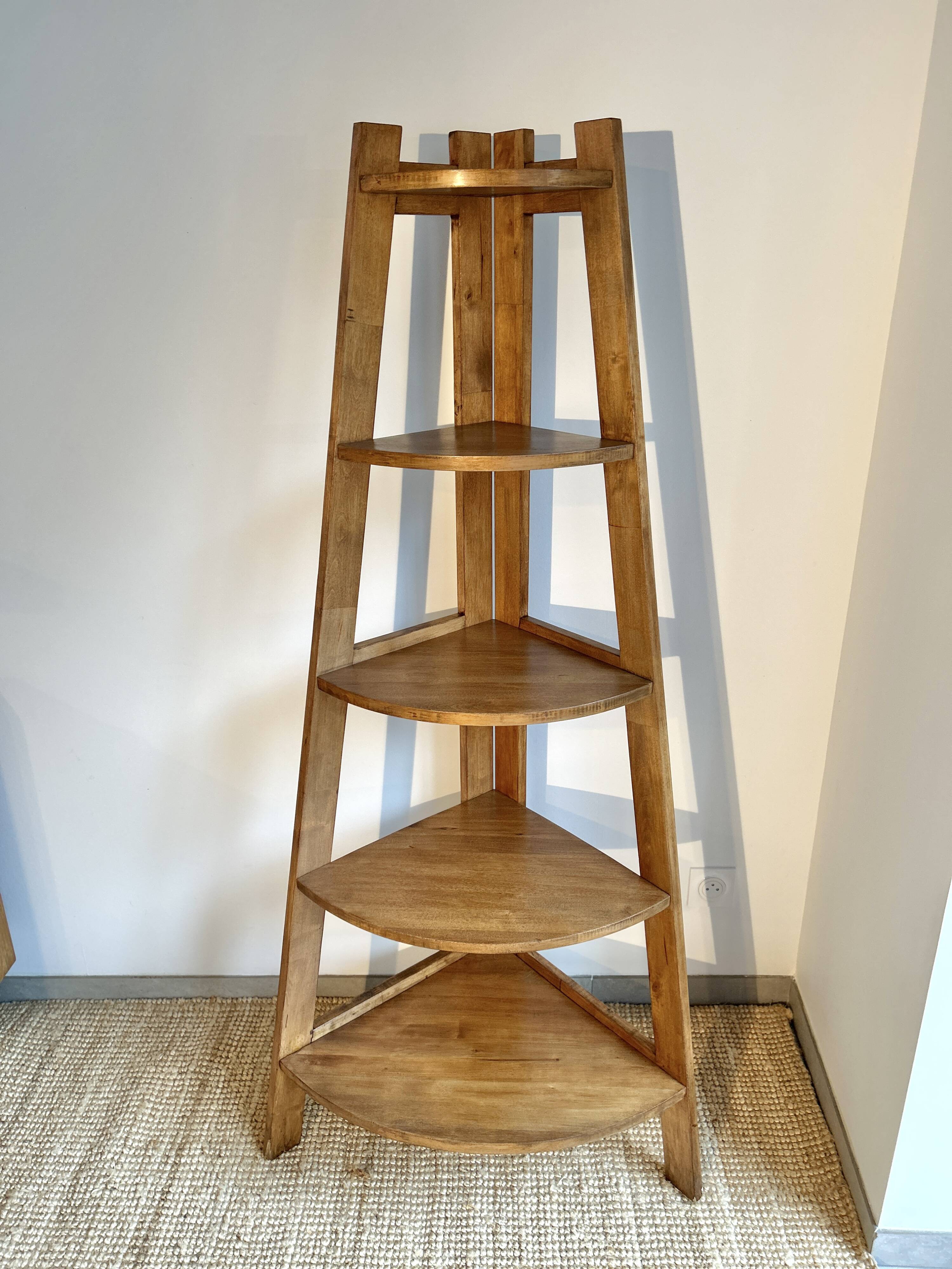 Mid-century reconstruction corner shelf