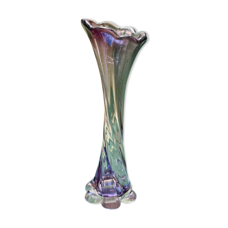 Vase verre parme