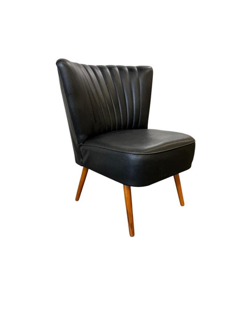 Fauteuil cocktail vintage noir / fauteuil / fauteuil une place