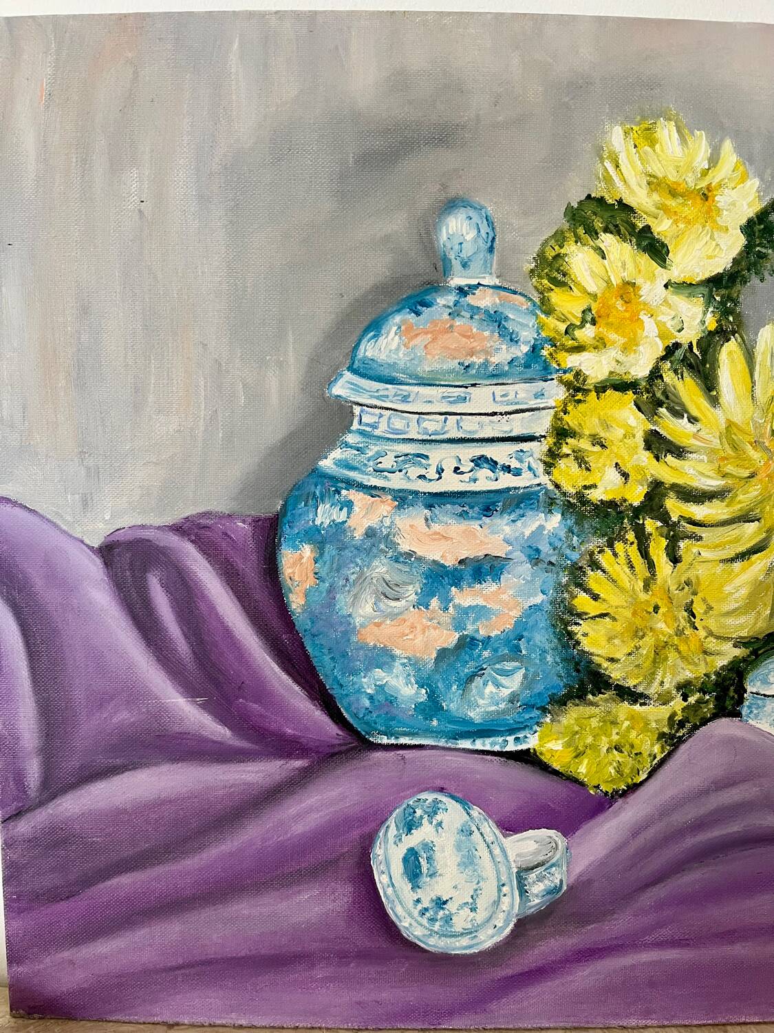 Oil on cardboard, signed, 33cm x 46cm
