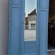 Parisian Art Deco armoire with beveled mirror and painted decoration