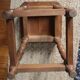 Wooden stool with a square seat