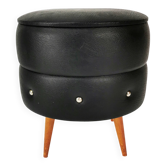 Pouf moderniste avec rangement, Pays-Bas, années 1960