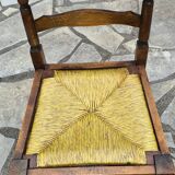 Set of 6 country style straw chairs