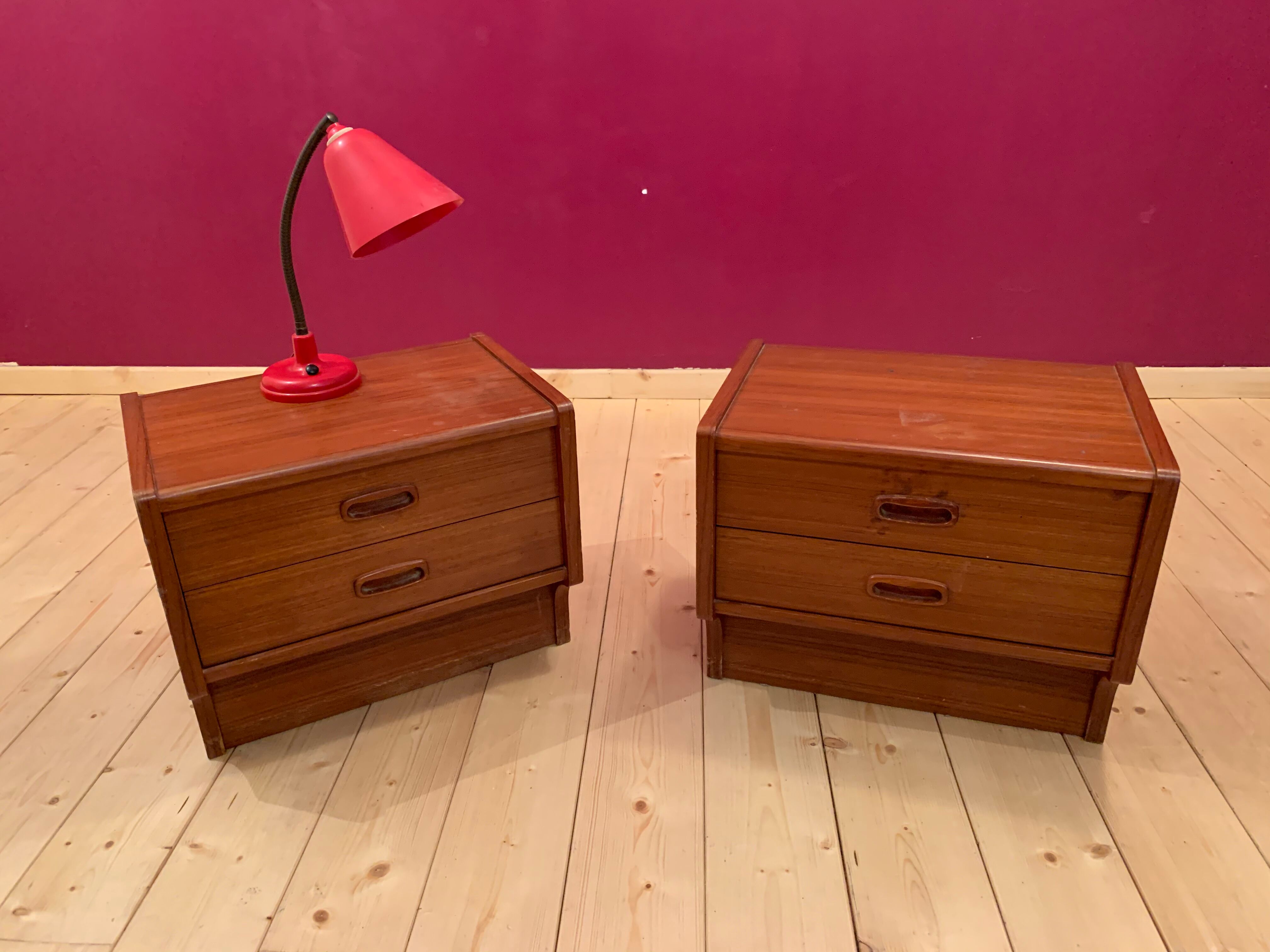 Rare Scandinavian bedside pair
