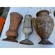 Set of 3 cast iron vases from 1900 from Charleville - Mézières