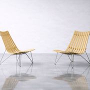 Pair of Scandinavian Scandia Easy Chairs by Hans Brattrud for Fjordfiesta