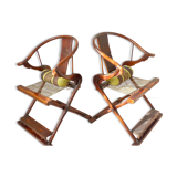 2 fauteuils pliants chinois Ming Impérial
