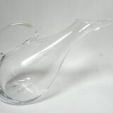 Leaning glass wine carafe
