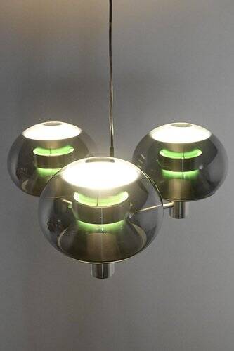 Space Age Pendant Light in Metal
