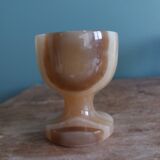 Alabaster onyx egg cup