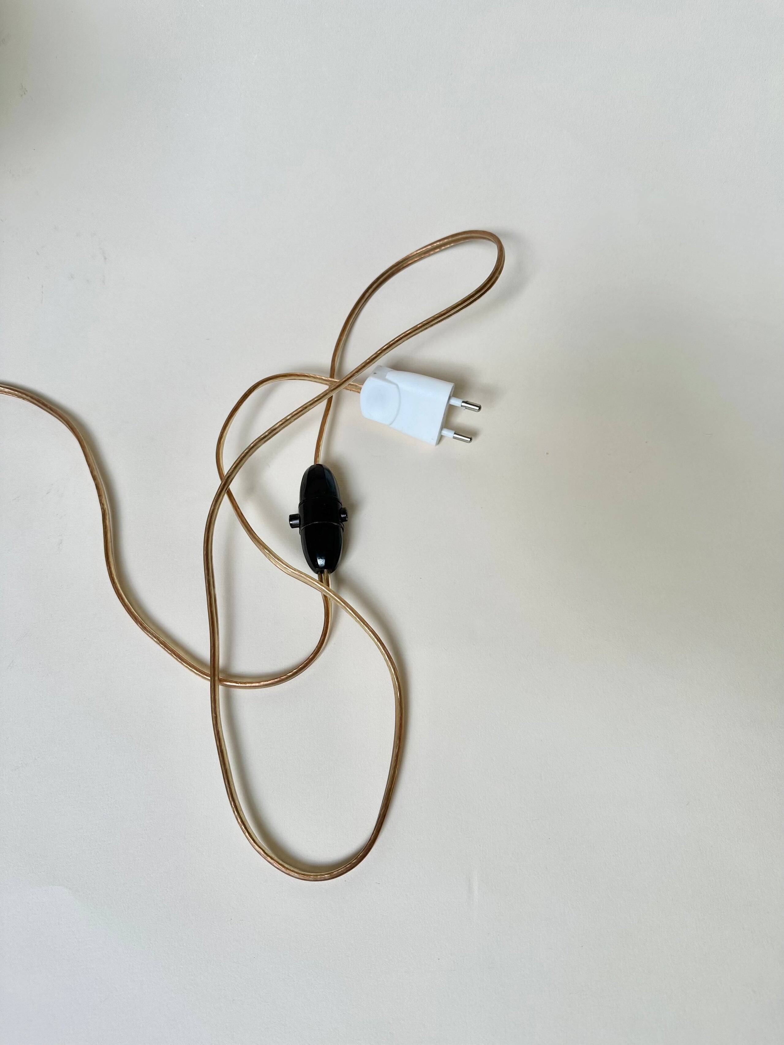 Stone lamp with pleated shade