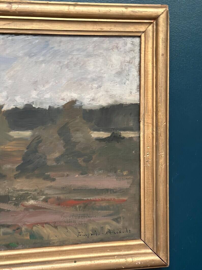 Original Swedish Oil on Canvas – "Landscape" by Tornqvist – Signed – Dated 1932 – Framed