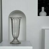 Vase en verre style art déco piedouche col évasé