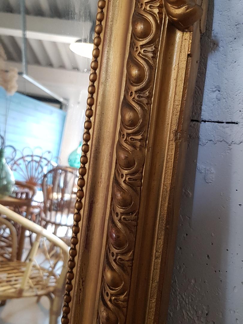 Former mirror gilded with pediment - 153 x 101 - Style Napoleon III