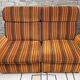 Pair of vintage 1970s modular armchairs – striped orange fabric
