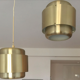 Paire de suspensions scandinaves en laiton Suède 1970
