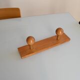 Double coat hook in wood, 1960s