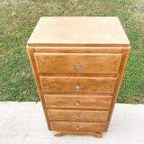 5-drawer chest of drawers, moustache feet, from the 50s