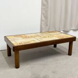 Herbarium ceramic coffee table, circa 1960