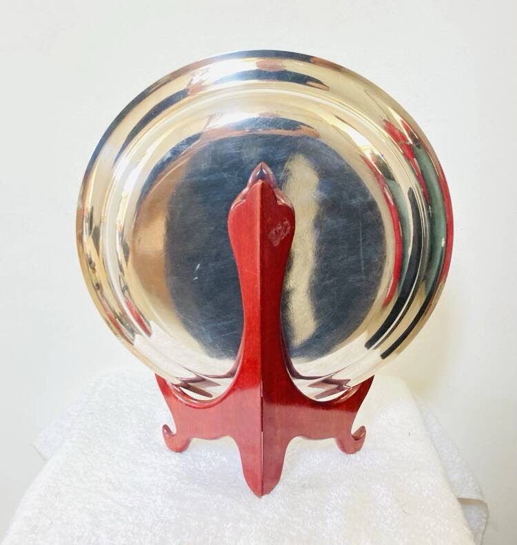 Christofle dish in hallmarked silver-plated metal, mid-20th century