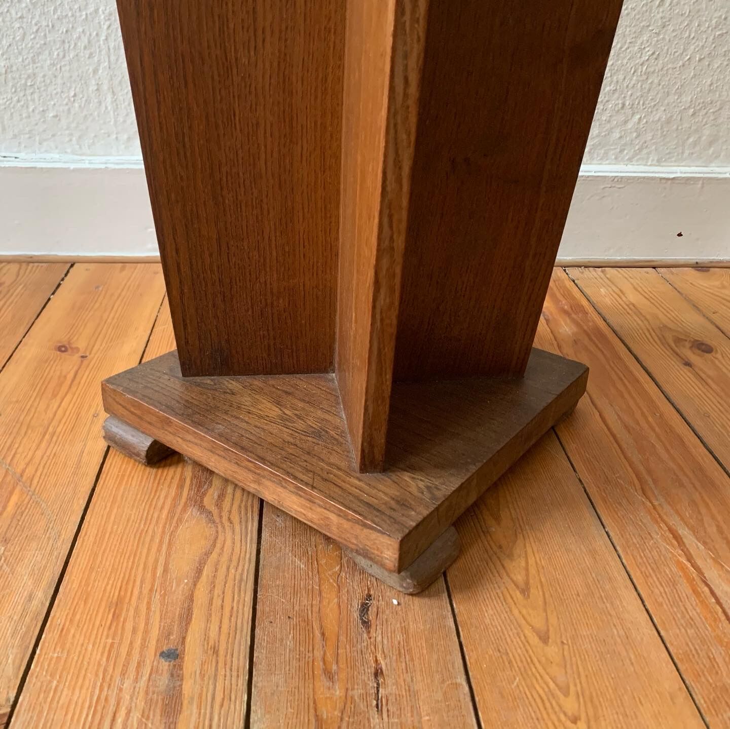 Side table / art deco harness in solid oak - c.1940
