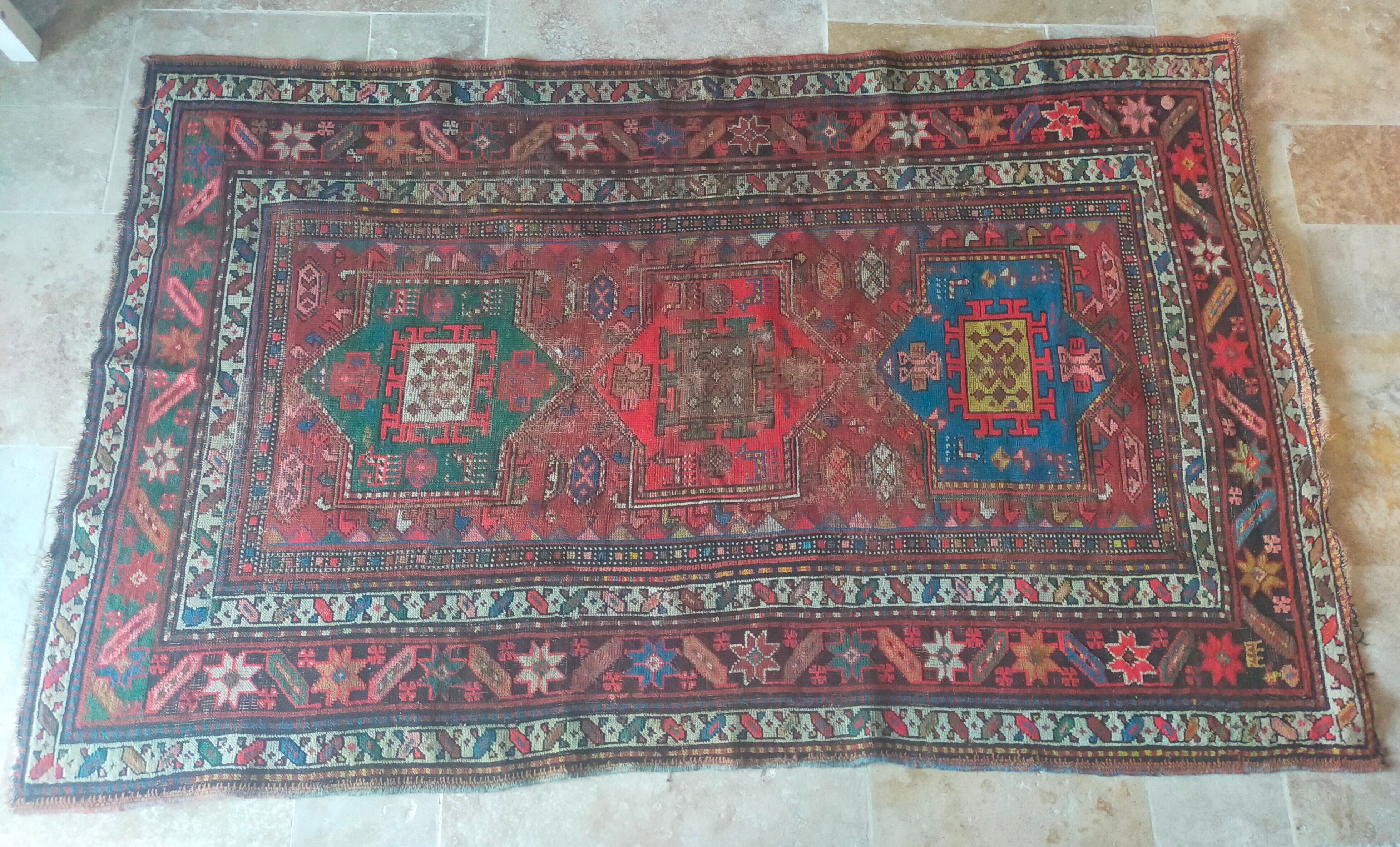 Vintage kilim carpet 197 x 130