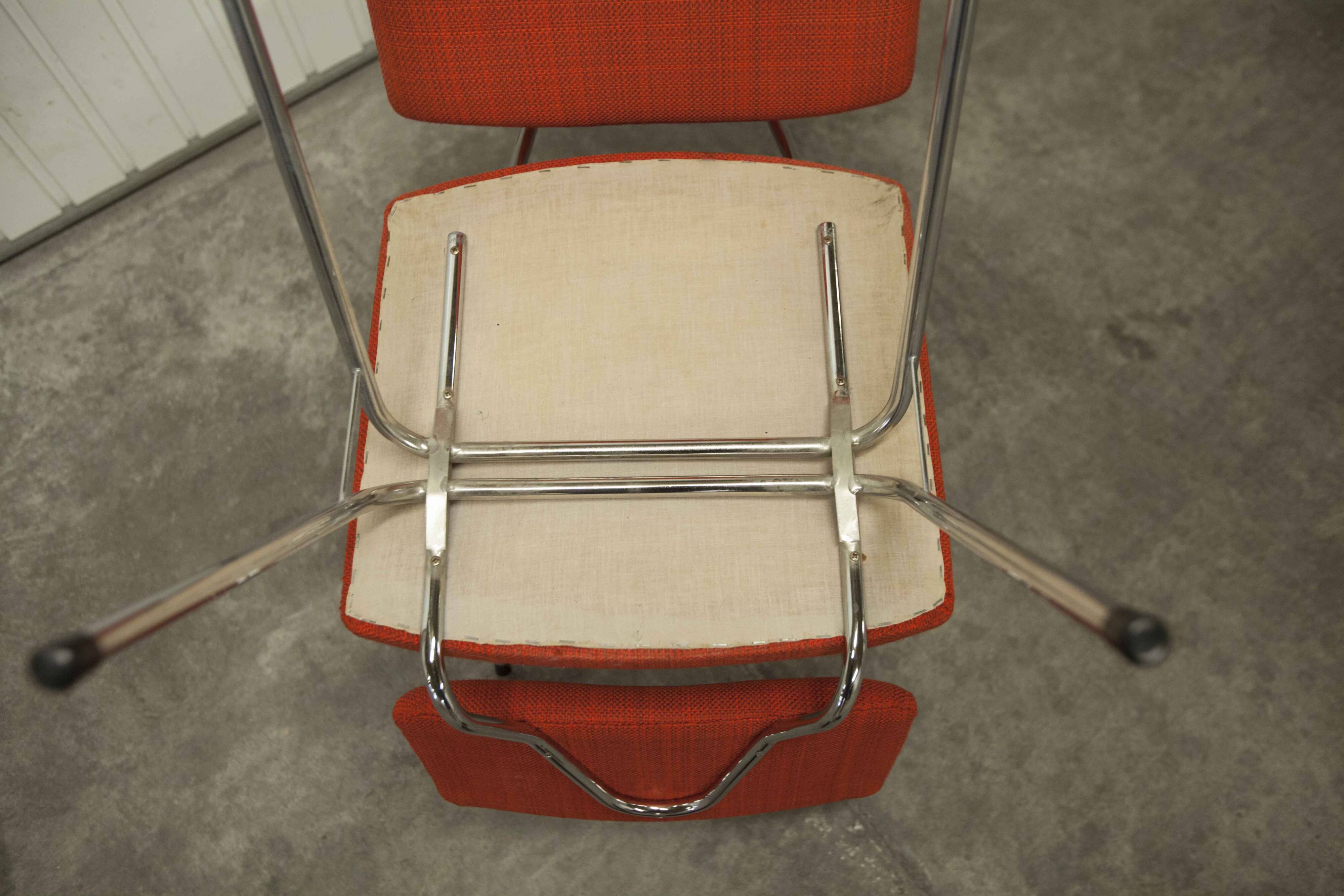 Pair of compass model chairs by Pierre Guariche for Les Huchers-Minvielle France 1955
