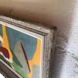 Peinture abstraite sur panneau