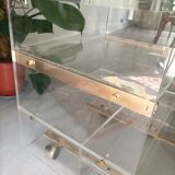 Console en plexiglas par David Lange vintage 1980